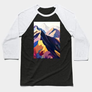 Colorful Mountains Baseball T-Shirt